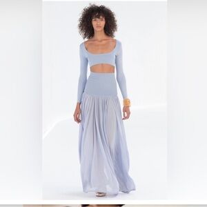 Zimmerman natura metallic ribbed-knit set size 0